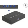 DeLOCK USB-kytkin 4 PC 1 laitteeseen 5 Gbit/s musta