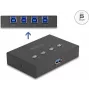 DeLOCK USB-kytkin 4 PC 1 laitteeseen 5 Gbit/s musta