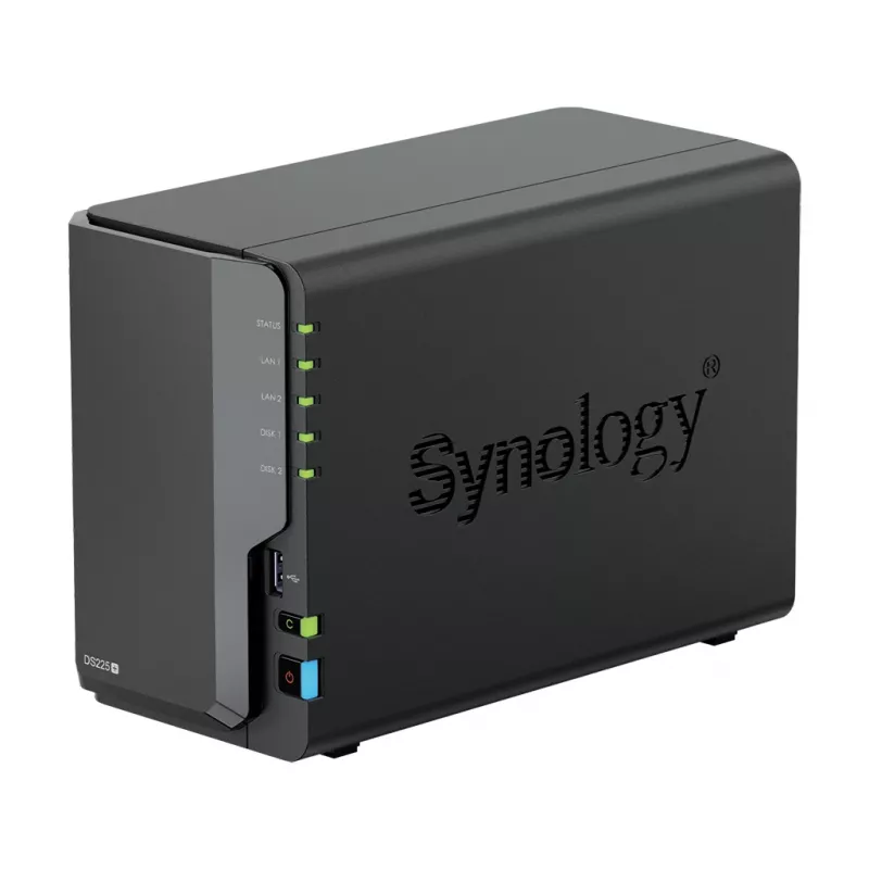 Synology DS225+ 2 Bay NAS työpöytä Intel® Celeron® J4125 2 GB DDR4 Synology DSM musta – vain Synology HDD