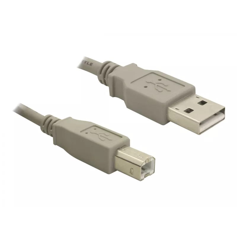 USB-kaapeli DeLOCK 82216 USB 2.0 3 m USB A USB B harmaa