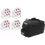 LED-spottivalo EUROLITE SLS-7 HCL 4x valkoinen Softbag-laukulla