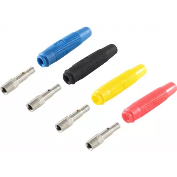 Banaaniliitäntäsarja ShiverPeaks BS56215-SET — banaanipistokesarja, monivärinen (sininen, keltainen, musta, punainen)