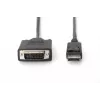 ASM AK-340301-030-S ASSMANN kaapeli Displayport 1.1a lukituksella Type DP/DVI-D (24+1) M/M musta 3 m