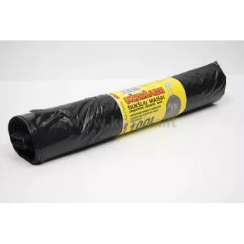 Jätesäkit kiristysnauhalla, 100 l / 10 kpl, 35 mikrometriä