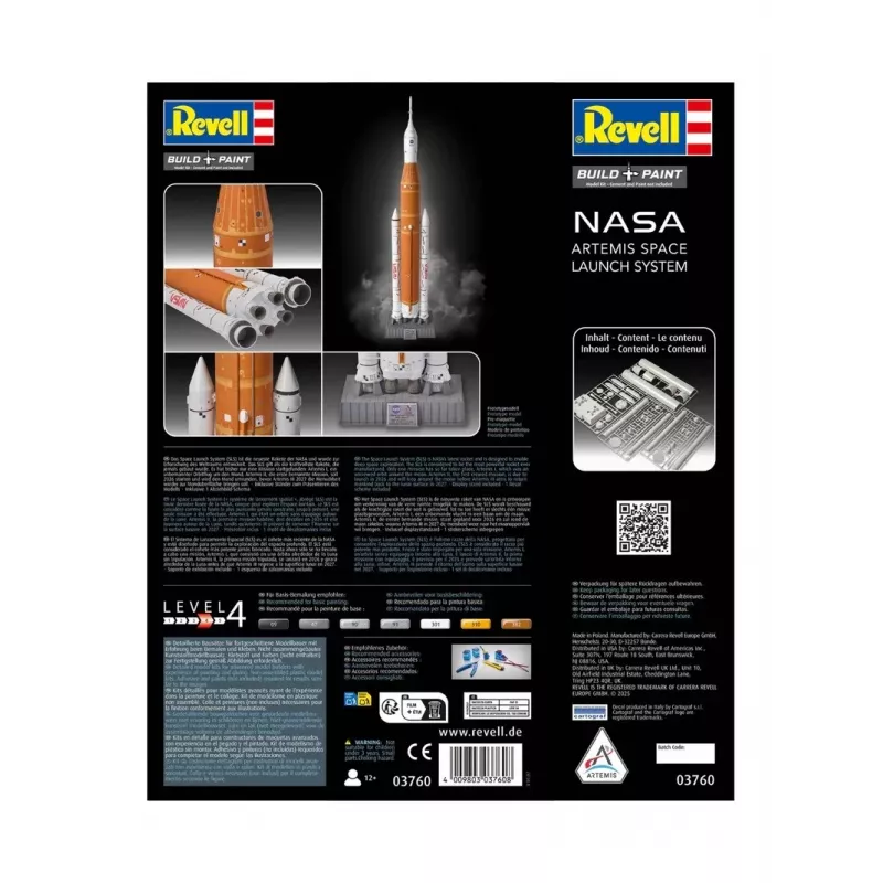 Muovipienoismalli Artemis Space Launch System