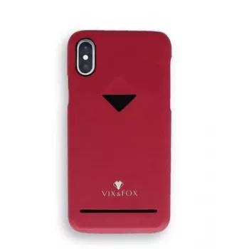 Korttipaikallinen takakuori VixFox Samsung S9 - rubiininpunainen suojakuori korttipaikalla