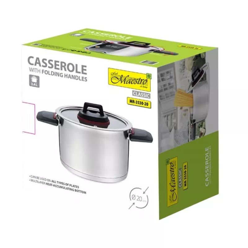 Maestro MR-3530-20 kattila taitettavilla kahvoilla 3,2 l