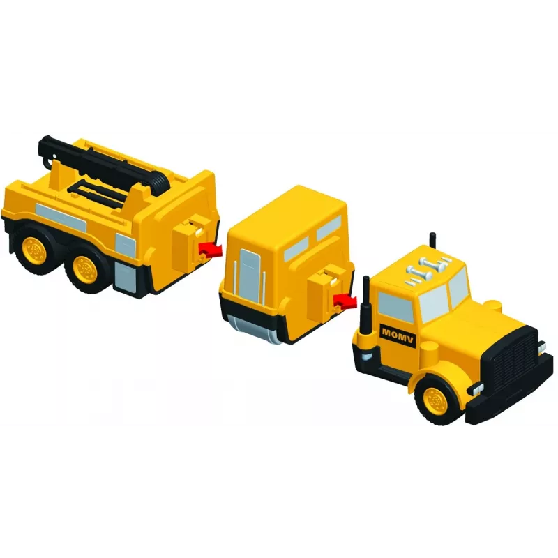Ajoneuvosarja Popular Playthings Mix or Match Vehicles Construction musta keltainen