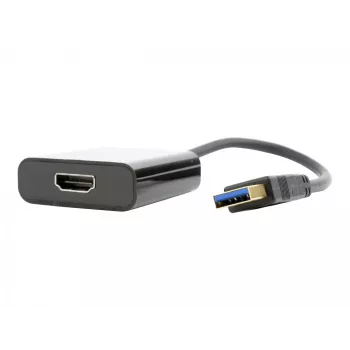USB-näytönohjainadapteri GEMBIRD A-USB3-HDMI-02, HDMI-lähtö, jopa 1920x1080, musta, 36 g