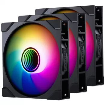 Kotelotuuletin PHANTEKS M25G2-140 D-RGB Reverse Blade 140mm 3 kpl:n pakkaus musta