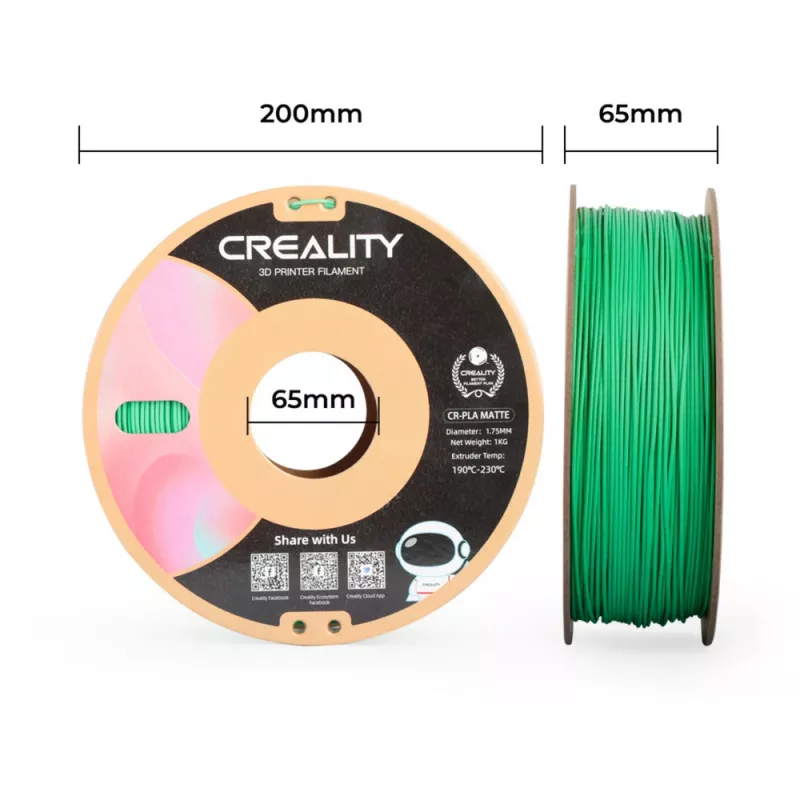 3D-tulostusmateriaali Creality 3301010301 polylaktidi PLA vihreä 1 kg 1,75 mm