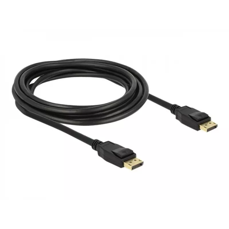 Delock - DisplayPort-kaapeli - DisplayPort (M) - DisplayPort (M) - 3 m - lukittuva - musta