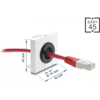 Läpivientikappale DELOCK Easy 91072, pyöreä pöytäläpivienti 16 mm halkaisija