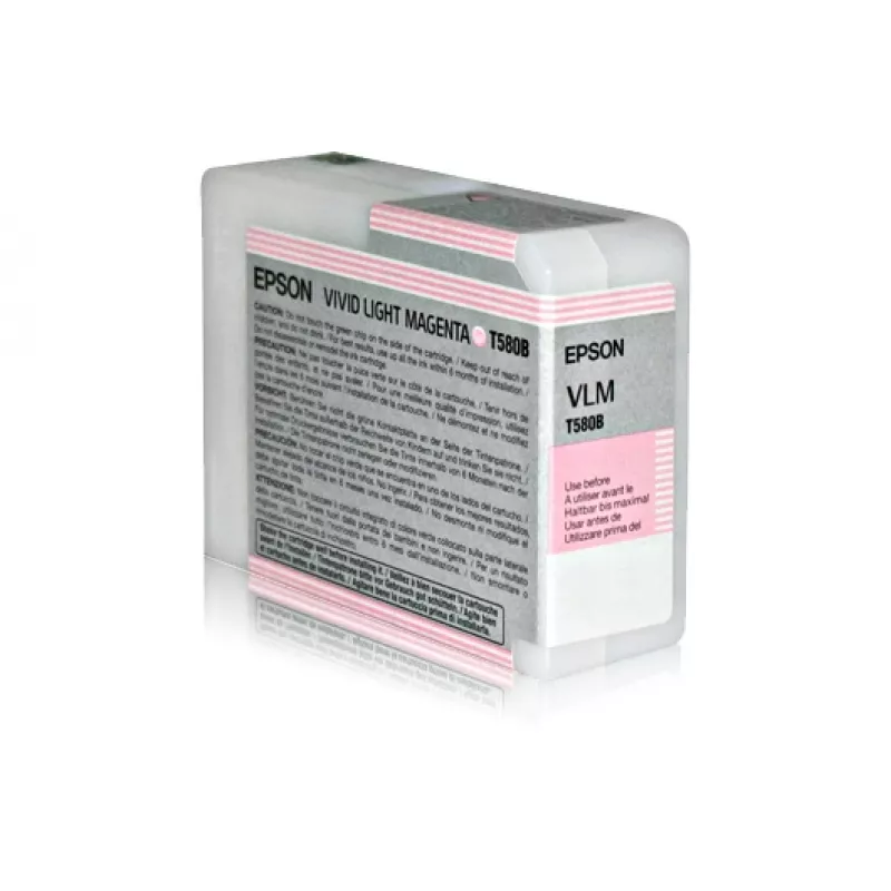 Epson Singlepack Vivid Light Magenta T580B00, Vivid light magenta, pigmenttipohjainen muste, 80 ml, 1 kpl