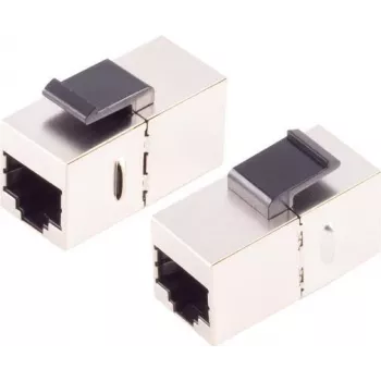 Keystone-moduuli ShiverPeaks S/CONN 08-10010 litteä hopea RJ-45 24 kpl