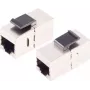 Keystone-moduuli ShiverPeaks S/CONN 08-10010 litteä hopea RJ-45 24 kpl