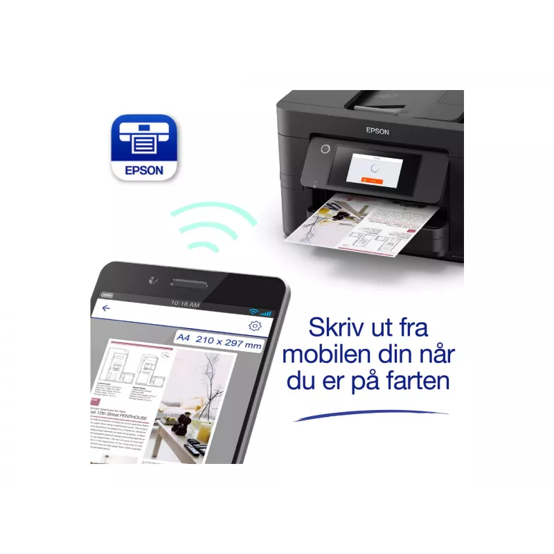 Epson WorkForce Pro WF-4825DWF mustesuihku A4 4800 x 2400 DPI 25 ppm Wi-Fi
