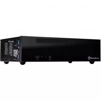 SilverStone MILO ML09 - Desktop - Mini-ITX - ilman virtalähdettä (SFX12V) - musta - USB/audio (SST-ML09B)