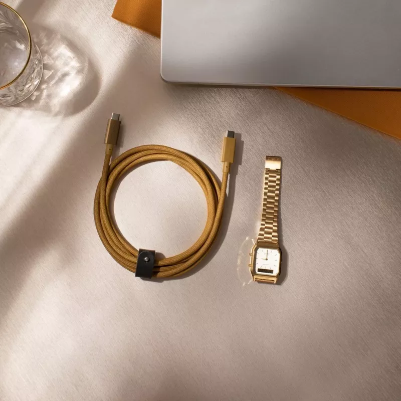 Kaapeli USB-C - USB-C Native Union Belt Cable Pro 240W, 2,4 m, USB 2.0, 0,48 Gbit/s, vihreä