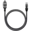 Techly ICOC U3C-RJ45-010 USB-C–Gigabit Ethernet -sovitinkaapeli, 1 m, musta/hopea