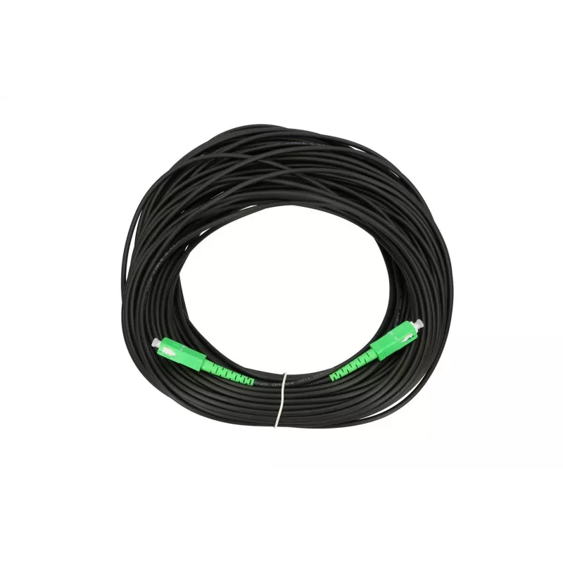 Patchcord Extralink SC/APC–SC/APC Simplex, Single-Mode G.657A2, FTTH pyöreä drop-kaapeli, 10 m
