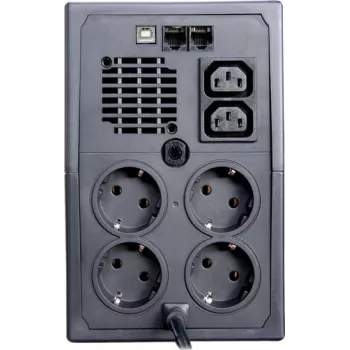 Keskeytymätön virransyöttö ORVALDI ID2K0CH Line-Interactive 2 kVA / 1200 W, 24 V, 9 Ah akut, LCD, USB, kompakti musta