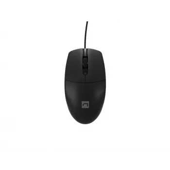 Langallinen toimistohiiri NATEC Ruff Plus USB Type-A, oikeakätinen, 1200 DPI, 3 painiketta, musta