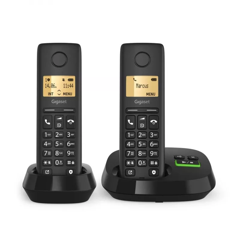 Gigaset PURE 100A Duo langaton analoginen/DECT-puhelin — 2 luuria, kaiutin, numeronäyttö, 1,5