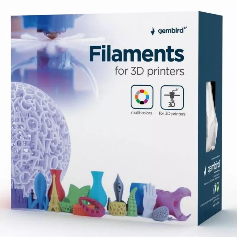 Gembird ABS-filamentti 1,75 mm, 1 kg, musta