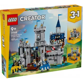 Rakennuslelu LEGO Creator 3-in-1 keskiaikainen ritarilinna sarja 31168 — 1371 osaa, 6 minifiguuria, 9 vuodesta alkaen