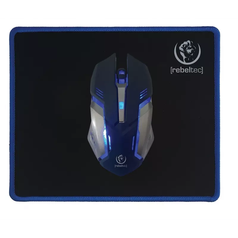 Näppäimistö ja hiiri sisältäen Rebeltec SHERMAN pelit USB QZERTY englanti musta