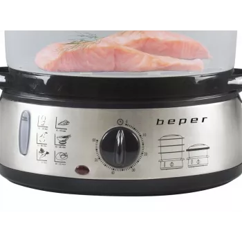 Höyrykeitin Beper BC.250 3 koria työtaso 800 W ruostumaton teräs
