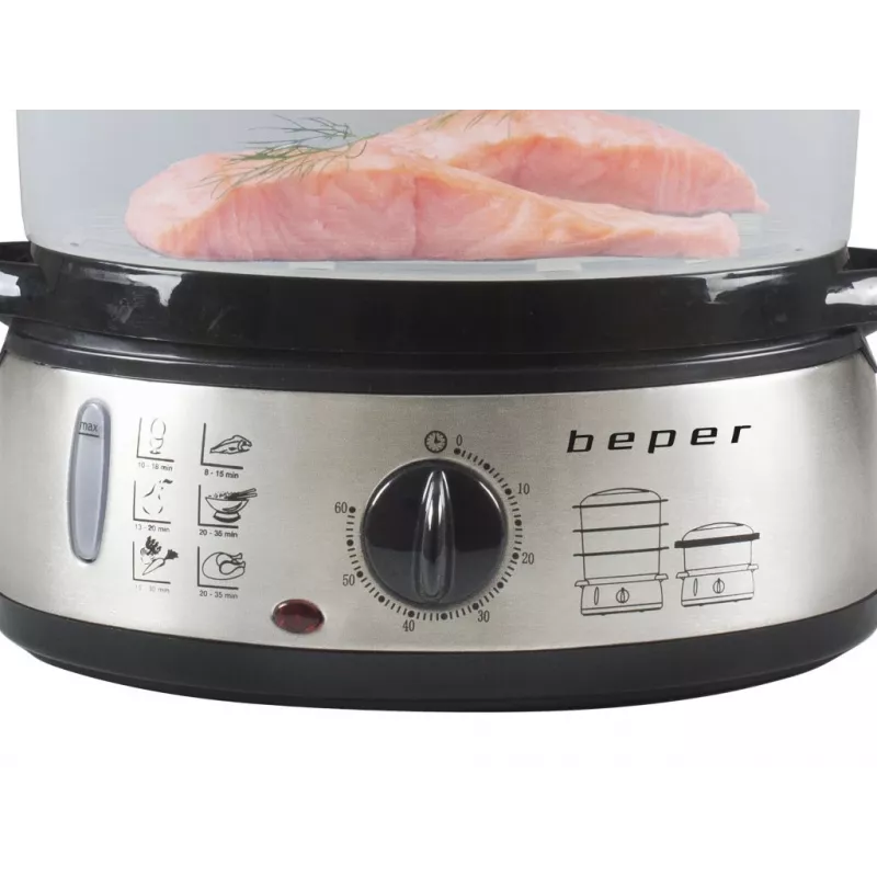 Höyrykeitin Beper BC.250 3 koria työtaso 800 W ruostumaton teräs