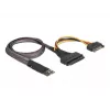 DeLOCK M.2 Key M - U.2 SFF-8639 NVMe -sovitin 50 cm kaapelilla
