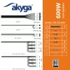 Akyga AK-C2-600 Classic 600 W ATX-virtalähde, osittain modulaarinen, aktiivinen PFC, 120 mm tuuletin