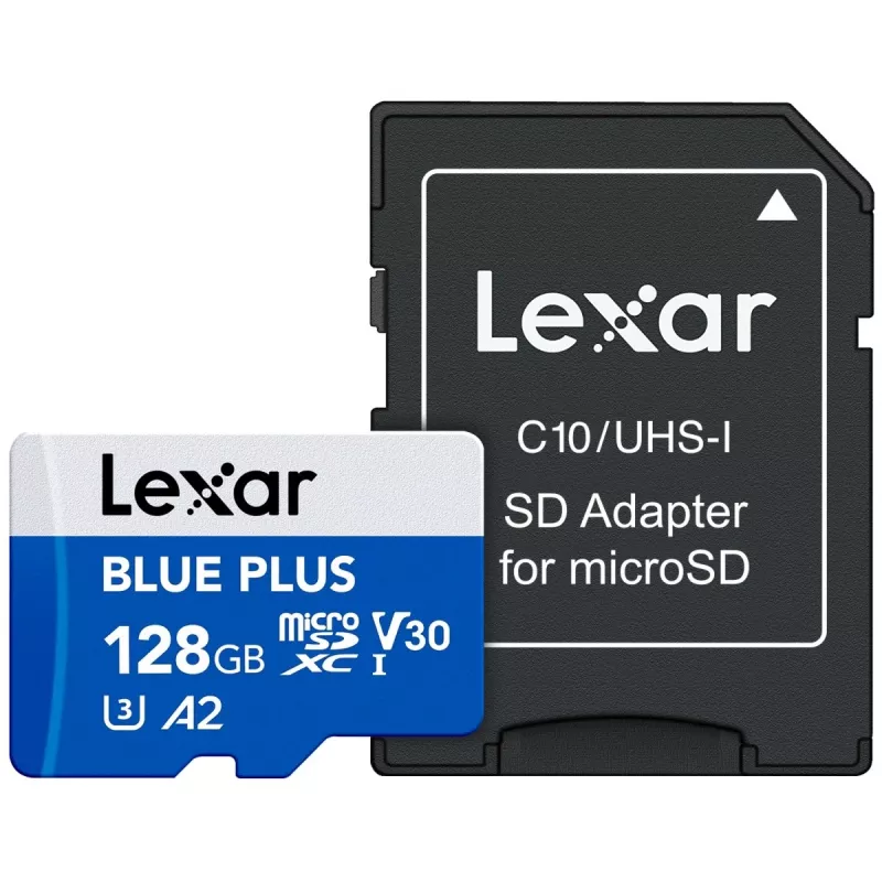 MicroSDXC-muistikortti Lexar BLUE PLUS 128 GB UHS-I U3 V30 170 MB/s