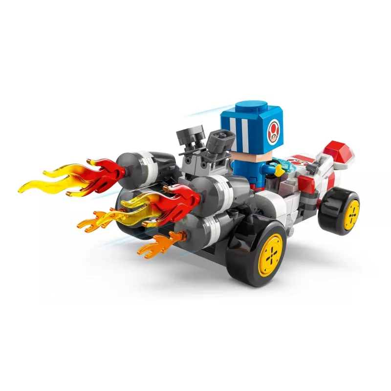 LEGO-sarja 72035 Super Mario Mario Kart Toadin korjaamo -rakennuslelu, interaktiiviset tasot ja hahmot