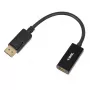 DisplayPort–HDMI-kaapelisovitin IBOX iadp4k — DisplayPort (uros) – HDMI (naaras), suora liitin, 4K-tuki, hopea