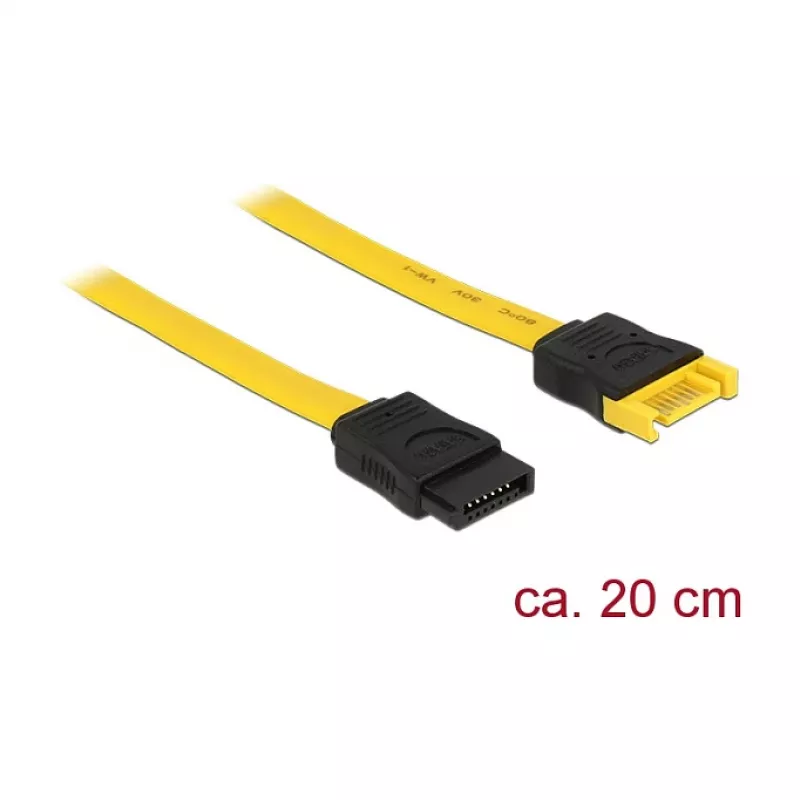 SATA-kaapeli DeLOCK 83949 0,2 m SATA 7-pin keltainen