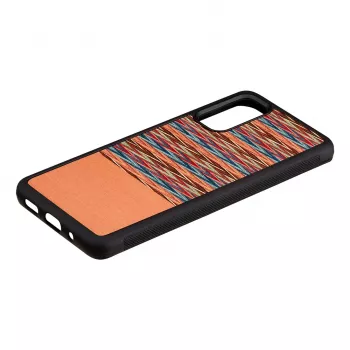 Man and Wood -puhelinkotelo Galaxy S20 ruskea ruudullinen musta – suojakotelo Samsung Galaxy S20:lle