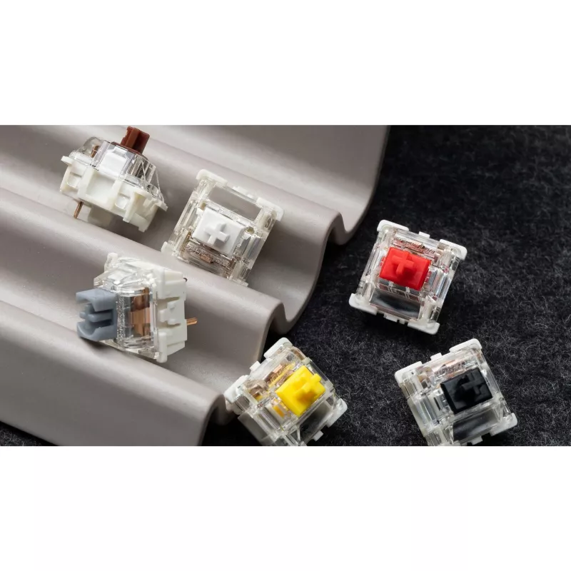 Gateron G Pro 3.0 White Switch-Set, näppäinkytkimet valkoinen/läpinäkyvä, 110 kpl