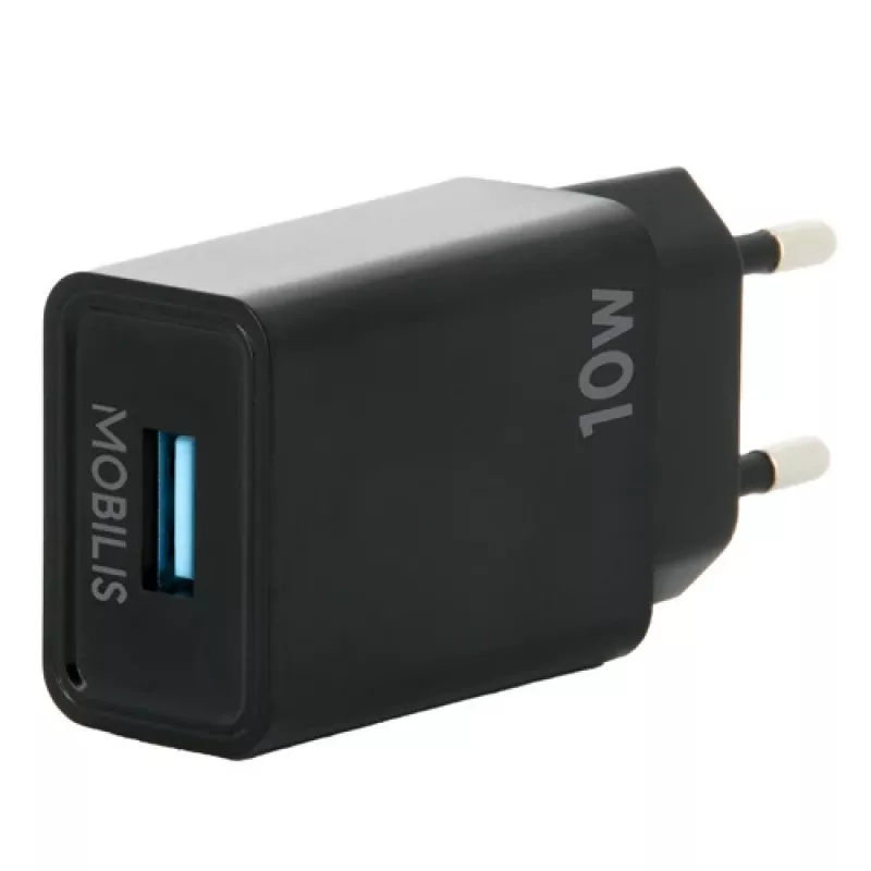 Mobilis - verkkolaite - pikalataus - 10,5 W - QC (USB) - musta - Eurooppa (001360)
