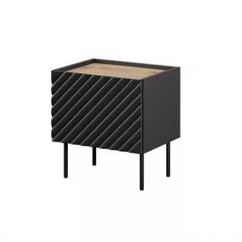 Yöpöytä Cama ONDA 50x40x54 cm musta MDF/lastulevy 2 kpl:n sarja