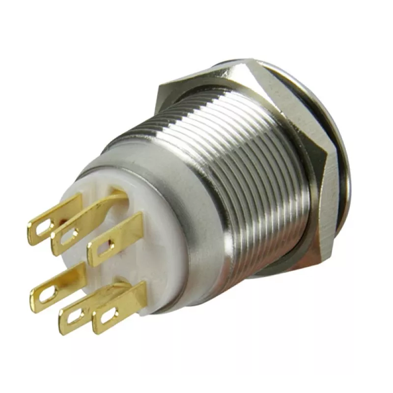 Lamptron vandalismikytkin 19mm - Silverline - punainen