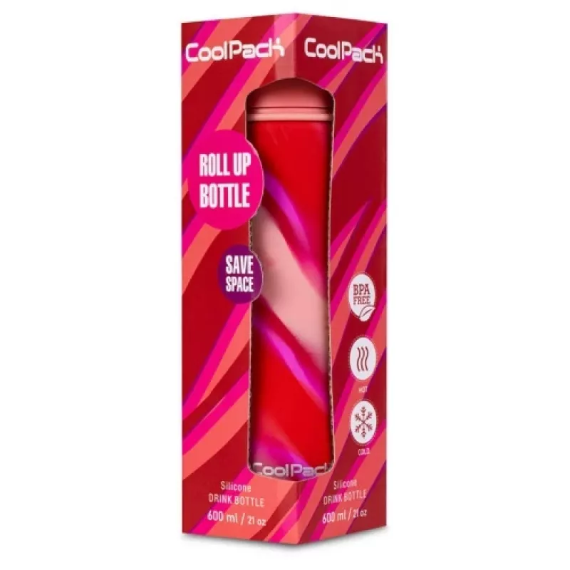 COOLPACK silikonijuomapullo Pump 600 ml tyttö pinkki