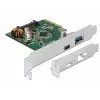 DeLOCK 90299 PCIe x4 -kortti, 1x USB Type-C + 1x USB Type-A, USB 3.2 Gen 2 (10 Gbps)