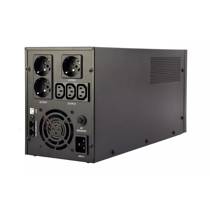 Gembird EG-UPS-036 UPS (keskeytymätön virransyöttö) Line-Interactive 3 kVA 1800 W 6 AC-lähtöä