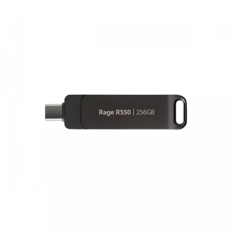 USB-muistitikku PATRIOT Rage R550 256GB 100 MB/S USB A+C Swivel Design (PE256GR550DSAD) musta
