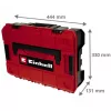 Einhell 4540019 E-Case S-F järjestelmälaukku ruudukkovaahtomuovilla, roiskeveden kestävä, polypropeeni, kantavuus 25 kg, musta/punainen