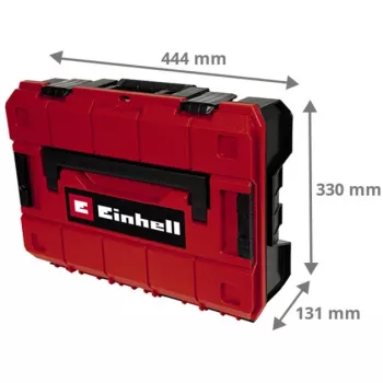 Einhell 4540019 E-Case S-F järjestelmälaukku ruudukkovaahtomuovilla, roiskeveden kestävä, polypropeeni, kantavuus 25 kg, musta/punainen